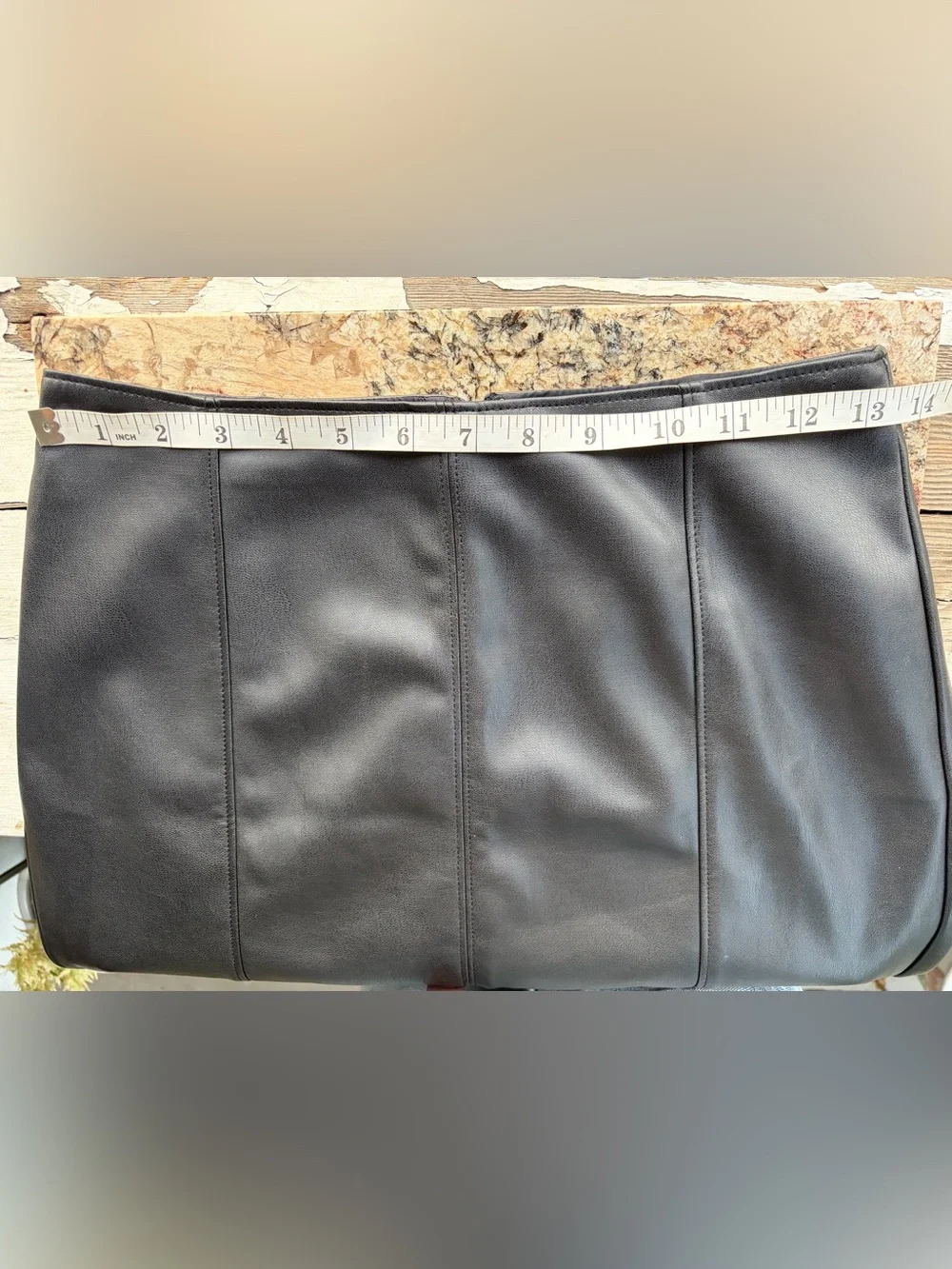Abercrombie & Fitch Black Vegan Leather Miniskirt